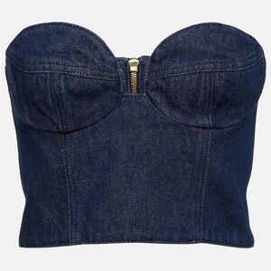 NEW Dark Blue Denim Bustier Top by Magda Butrym